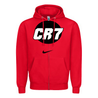 Red Cristiano CR7 Zipper Hoodie - linhVisuals