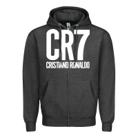 Charcoal Heather Cristiano CR7 Zipper Hoodie - linhVisuals