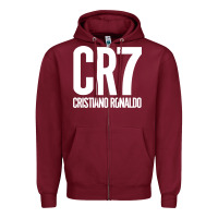 Burgundy Cristiano CR7 Zipper Hoodie - linhVisuals