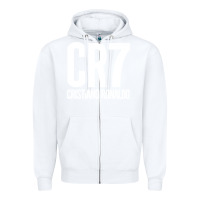 White Cristiano CR7 Zipper Hoodie - linhVisuals