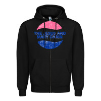 Black The Jesus And Marychain Zipper Hoodie - linhVisuals