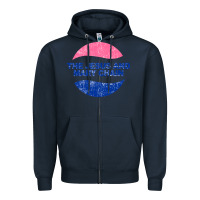 Navy The Jesus And Marychain Zipper Hoodie - linhVisuals