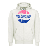 Oatmeal Heather The Jesus And Marychain Zipper Hoodie - linhVisuals