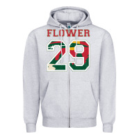 Heather Grey flower 29 wild goalie fleury minnesota pro ice hockey design Zipper Hoodie - linhVisuals