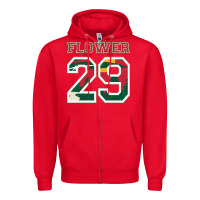 Red flower 29 wild goalie fleury minnesota pro ice hockey design Zipper Hoodie - linhVisuals