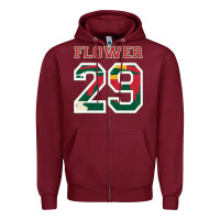 Burgundy flower 29 wild goalie fleury minnesota pro ice hockey design Zipper Hoodie - linhVisuals