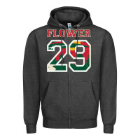 Charcoal Heather flower 29 wild goalie fleury minnesota pro ice hockey design Zipper Hoodie - linhVisuals