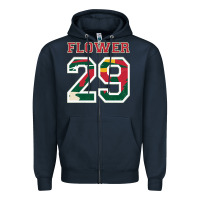 Navy flower 29 wild goalie fleury minnesota pro ice hockey design Zipper Hoodie - linhVisuals