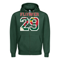 Sports Green flower 29 wild goalie fleury minnesota pro ice hockey design Zipper Hoodie - linhVisuals