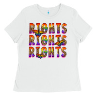 White rights rights rights pride Ladies Tee - FaDigitalArtStudio