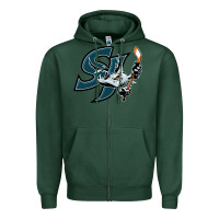 Sports Green the barracuda san jose Zipper Hoodie - linhVisuals