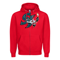 Red the barracuda san jose Zipper Hoodie - linhVisuals