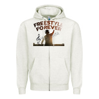 Oatmeal Heather freestyle dj 80s electronic dance music great concert Zipper Hoodie - linhVisuals