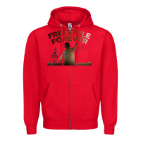 Red freestyle dj 80s electronic dance music great concert Zipper Hoodie - linhVisuals