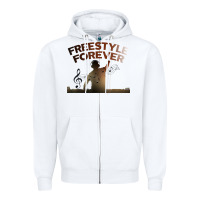 White freestyle dj 80s electronic dance music great concert Zipper Hoodie - linhVisuals
