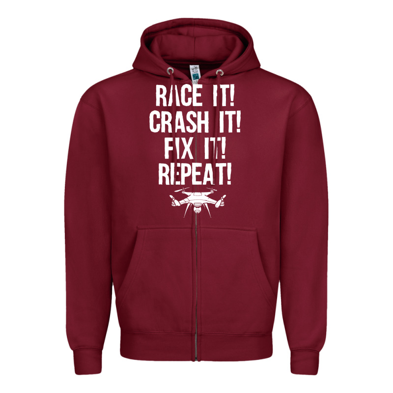 Funny Drone Racing Design Men Women Drone Pilot Rc Racers Zipper Hoodie by linhVisuals | Teevron