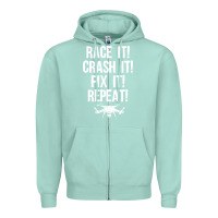Seafoam funny drone racing design men women drone pilot rc racers Zipper Hoodie - linhVisuals