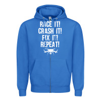 True Royal funny drone racing design men women drone pilot rc racers Zipper Hoodie - linhVisuals