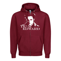 Burgundy twilight bella jacob edward Zipper Hoodie - linhVisuals