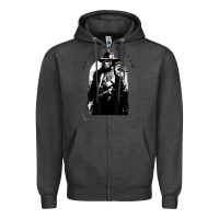 Charcoal Heather hunt showdown louisiana outlaw Zipper Hoodie - linhVisuals