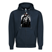 Navy hunt showdown louisiana outlaw Zipper Hoodie - linhVisuals