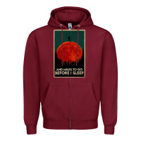 Burgundy hiking and miles to go before i sleep Zipper Hoodie - linhVisuals