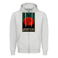 Dove Grey hiking and miles to go before i sleep Zipper Hoodie - linhVisuals