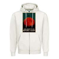 Oatmeal Heather hiking and miles to go before i sleep Zipper Hoodie - linhVisuals
