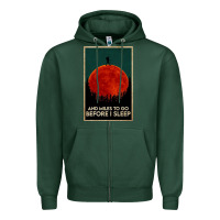 Sports Green hiking and miles to go before i sleep Zipper Hoodie - linhVisuals