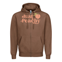 Chestnut just peachy retro 70s georgia peaches summer fruit Zipper Hoodie - linhVisuals