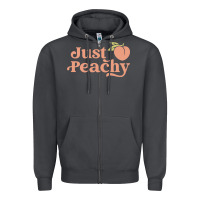 Smoke just peachy retro 70s georgia peaches summer fruit Zipper Hoodie - linhVisuals