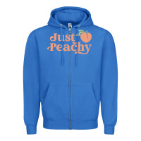 True Royal just peachy retro 70s georgia peaches summer fruit Zipper Hoodie - linhVisuals
