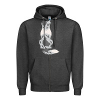 Charcoal Heather australian shepherd Zipper Hoodie - linhVisuals