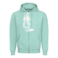 Seafoam australian shepherd Zipper Hoodie - linhVisuals