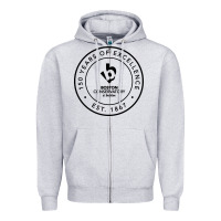 Heather Grey boston conservatory Zipper Hoodie - linhVisuals