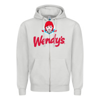 Dove Grey wendys restaurant Zipper Hoodie - linhVisuals