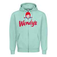Seafoam wendys restaurant Zipper Hoodie - linhVisuals