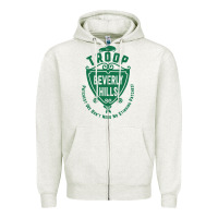 Oatmeal Heather troop beverly hills single color Zipper Hoodie - linhVisuals