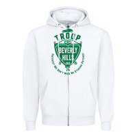 White troop beverly hills single color Zipper Hoodie - linhVisuals