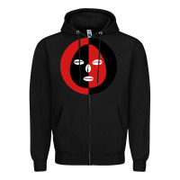 Black eleggua 2 colors face Zipper Hoodie - linhVisuals