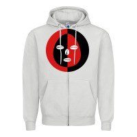Dove Grey eleggua 2 colors face Zipper Hoodie - linhVisuals