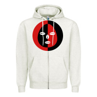 Oatmeal Heather eleggua 2 colors face Zipper Hoodie - linhVisuals