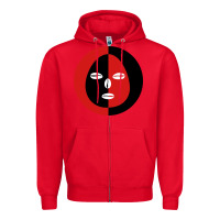 Red eleggua 2 colors face Zipper Hoodie - linhVisuals