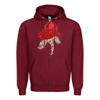Burgundy #arcticmonkey Zipper Hoodie - linhVisuals