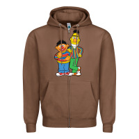 Chestnut bert and ernie Zipper Hoodie - linhVisuals
