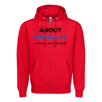 Red ask me about medicare final expense Zipper Hoodie - linhVisuals
