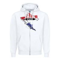White mens tata croatian father croatia bester papa father's day Zipper Hoodie - linhVisuals
