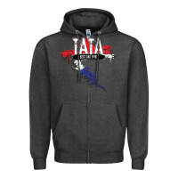 Charcoal Heather mens tata croatian father croatia bester papa father's day Zipper Hoodie - linhVisuals