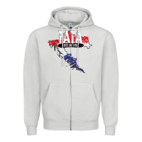 Dove Grey mens tata croatian father croatia bester papa father's day Zipper Hoodie - linhVisuals