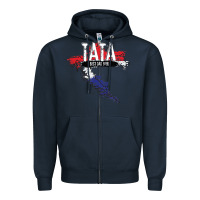 Navy mens tata croatian father croatia bester papa father's day Zipper Hoodie - linhVisuals